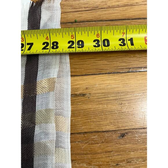 Anichini Silk Stripes scarf shawl Multicolor pastel minimalist 28X39 A001883 - Picture 6 of 7